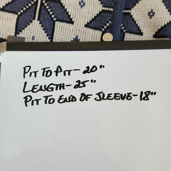 Vintage Tally Ho Women's Blue & Gray Button Front Cardigan Sweater Size Med - Picture 8 of 8